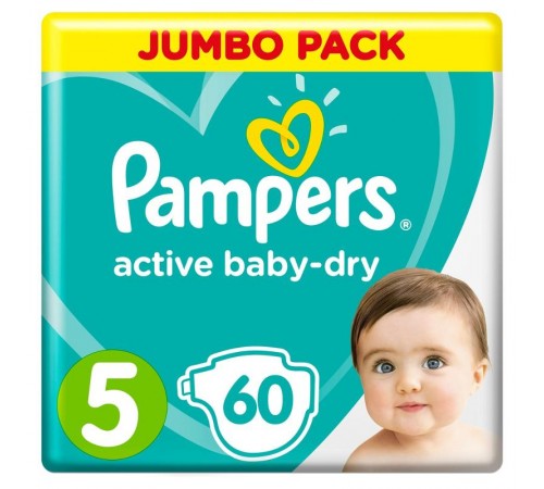 Подгузники Pampers Active Baby-Dry 5 Junior 11-18 кг (60 шт)