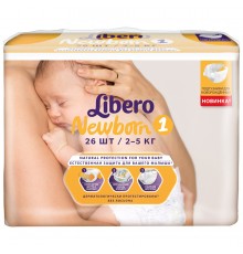 Подгузники Libero Newborn №1 2-5 кг (26 шт)