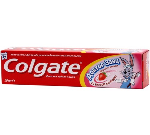 Зубная паста детская Colgate Доктор Заяц Вкус клубники (50 мл)