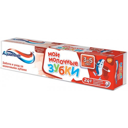 Зубная паста Aquafresh Мои молочные зубки Для детей от 3 до 5 лет (50 мл)