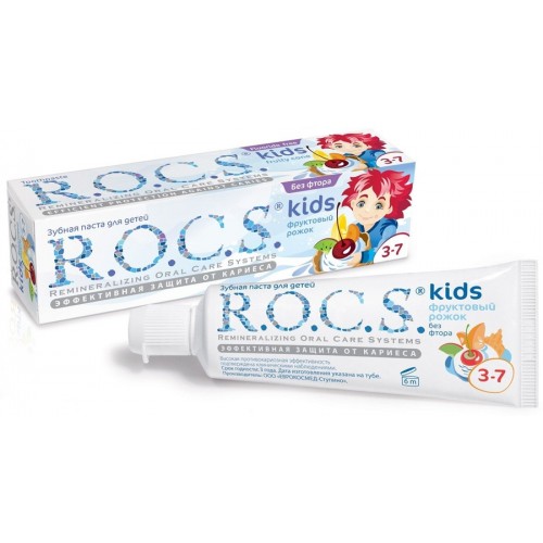 Зубная паста детская R.O.C.S. Kids Фруктовый рожок от 4-7 лет (45 гр)