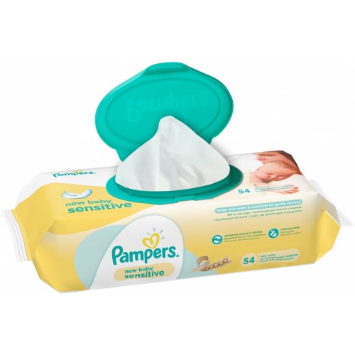 Салфетки детские увлажненные Pampers New Baby Sensitive (54 шт)