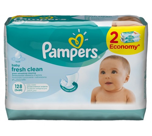 Влажные салфетки детские Pampers Baby Fresh (2*64 шт)