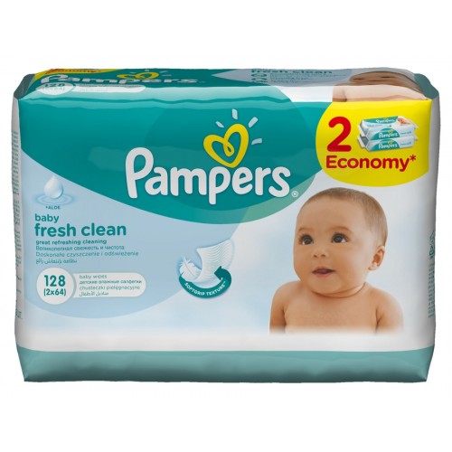 Влажные салфетки детские Pampers Baby Fresh (2*64 шт)