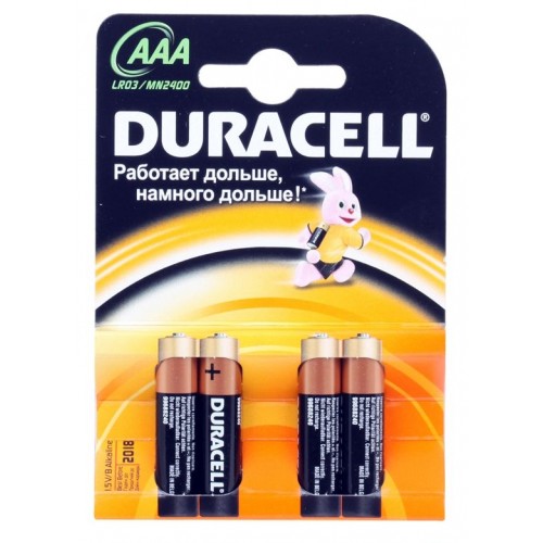 Батарейка Duracell ААА LR03-MN2400 (4 шт)