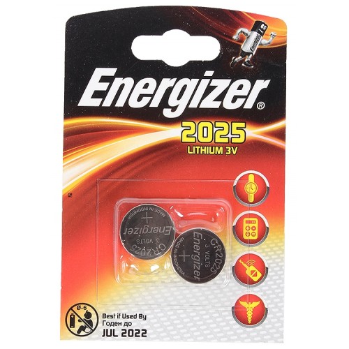 Батарейки Energizer Lithium CR 2025 B2