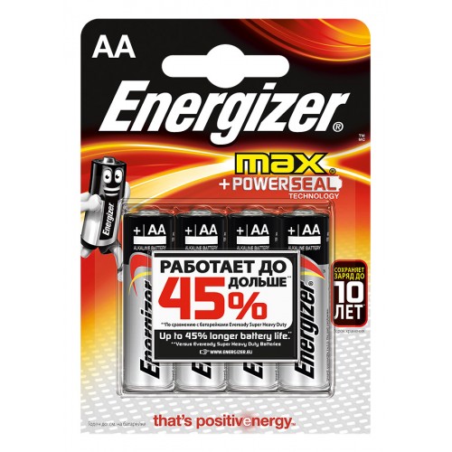 Батарейка Energizer MAX AA LR6 B4 E300157100