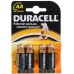 Батарейки пальчиковые Duracell Basic AA LR6 1.5V (4 шт)