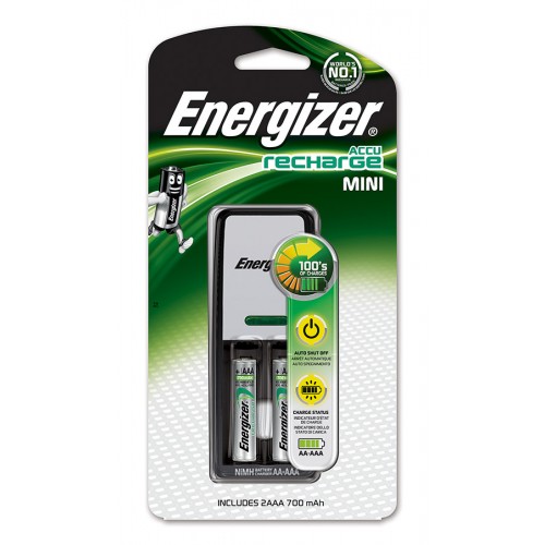 Зарядное устройство Energizer Mini EU Plug + 2AAA 700mAh (NiMh, AA / AAA)