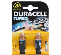 Батарейки пальчиковые Duracell Turbo Max AA LR6 1.5V (2 шт)