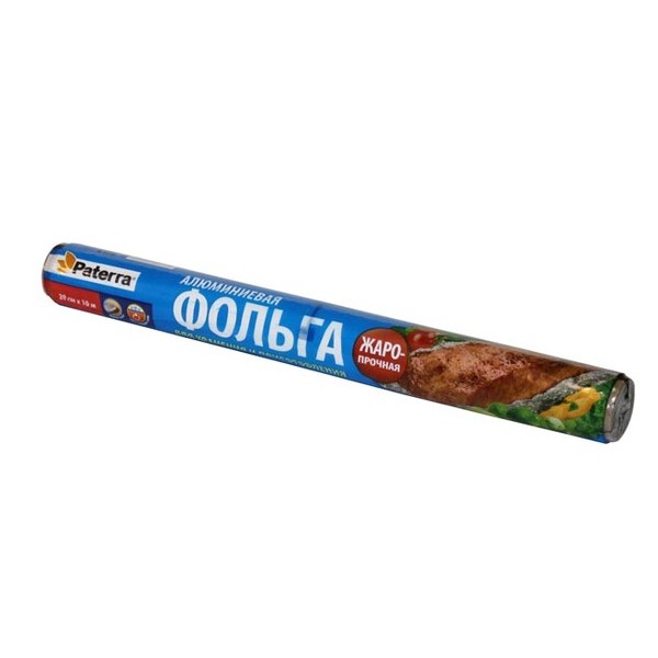 Фольга пищевая алюминиевая Paterra (29 см x 10 м)