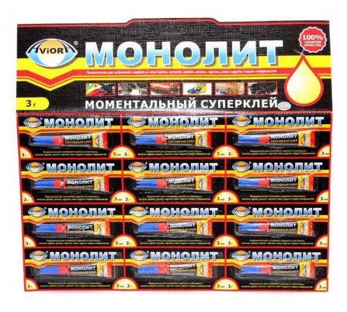 Клей Монолит Секундный (3 гр)