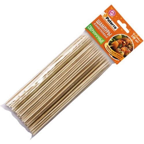 Шампуры для шашлыка Paterra бамбуковые 200 мм (100 шт)
