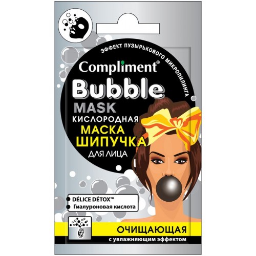 Кислородная маска-шипучка для лица Compliment Bubble Очищающая (7 мл)