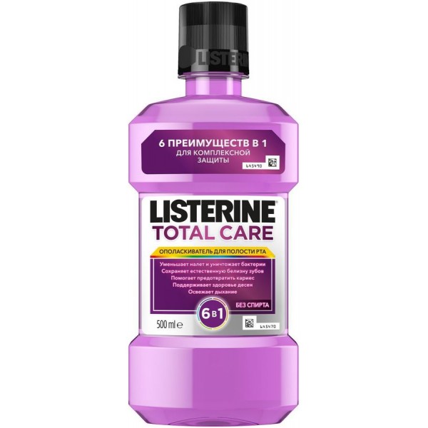 Ополаскиватель полости рта Listerine Total Care 6в1 (500 мл) Ополаскиватель полости рта Listerine Total Care 6в1 (500 мл)