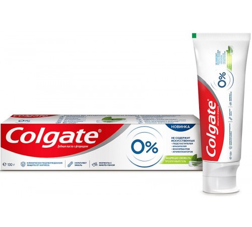 Зубная паста Colgate 0% Бодрящая свежесть защита от кариеса (130 мл)