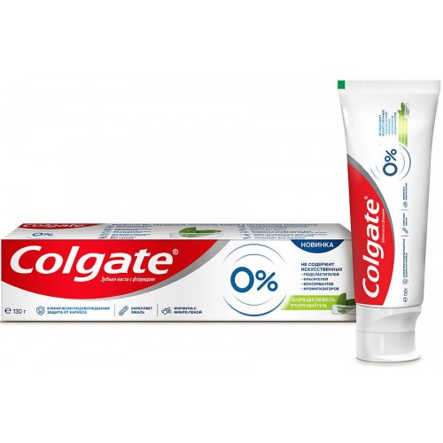 Зубная паста Colgate 0% Бодрящая свежесть защита от кариеса (130 мл)