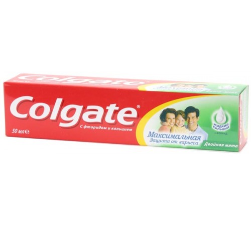 Зубная паста Colgate Максимальная защита от кариеса Двойная мята (50 мл)