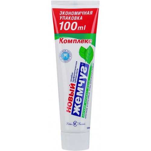 Зубная паста Новый Жемчуг Комплекс Легкий аромат мяты (100 мл)