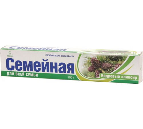 Зубная паста Семейная Кедровый элексир (100 гр)