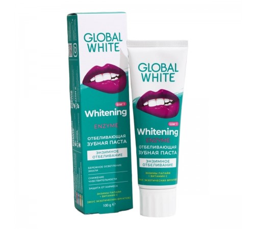 Зубная паста Global White Enzyme Энзимное отбеливание (100 мл)