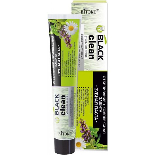 Зубная паста Витэкс Black Clean Лечебные травы (85 гр) Зубная паста Витэкс Black Clean Лечебные травы (85 гр)