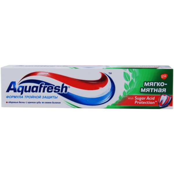 Зубная паста Aquafresh Тройная защита Мягко-мятная (50 мл) Зубная паста Aquafresh Тройная защита Мягко-мятная (50 мл)