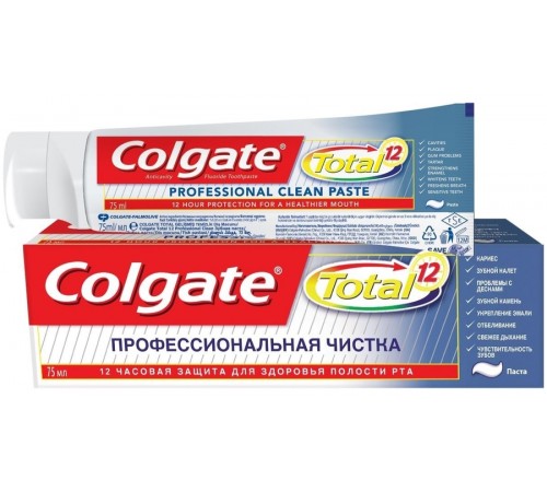 Зубная паста Colgate Total 12 Профессиональная чистка (75 мл)