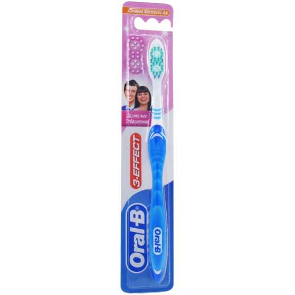 Зубная щётка Oral-B 3-Эффект Деликатное отбеливание средней жесткости Зубная щётка Oral-B 3-Эффект Деликатное отбеливание средней жесткости
