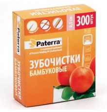 Зубочистки Paterra Бамбуковые Картон (300 шт)