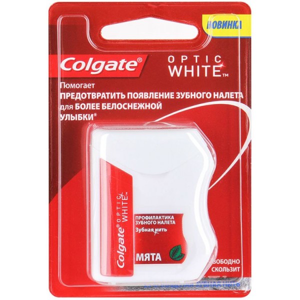 Зубная нить Colgate Optic White Мята (25 м) Зубная нить Colgate Optic White Мята (25 м)