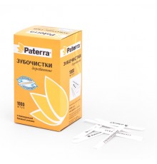 Зубочистки Paterra деревянные В индивидуальной упаковке (1000 шт)