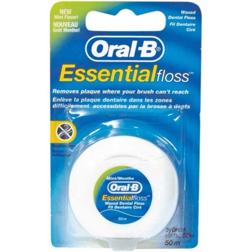 Зубная нить Oral-B Essential floss Mint Вощеная (50 м)