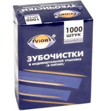 Зубочистки Aviora в индивидуальной упаковке (1000 шт)