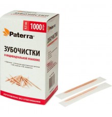 Зубочистки Paterra в индивидуальной упаковке (1000 шт)