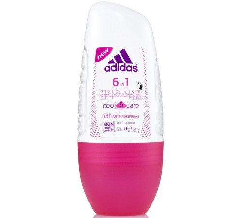 Дезодорант шариковый Adidas Cool&Care 6в1 женский (50 мл)