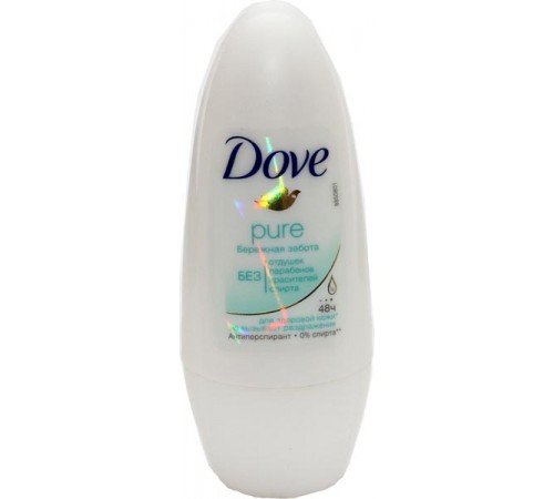 Дезодорант шариковый Dove Pure Бережная забота (50 мл)