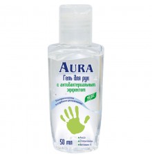 Гель для рук с антибактериальным эффектом Aura (50 мл)