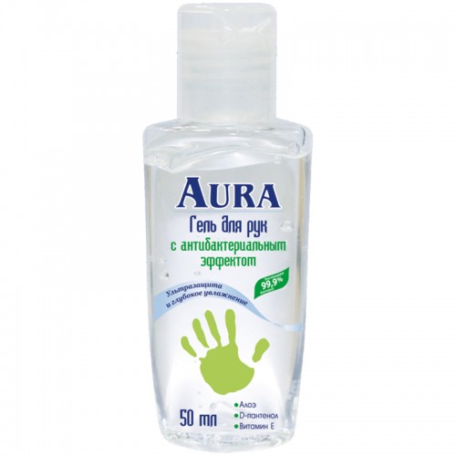 Гель для рук с антибактериальным эффектом Aura (50 мл)