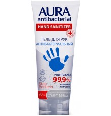 Гель для рук Aura антибактериальный изопропиловый спирт (70 мл)