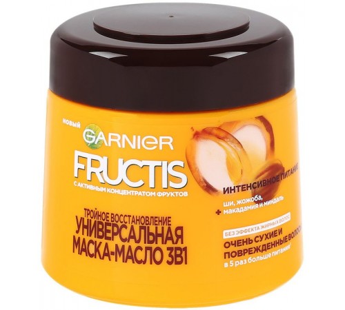 Маска-масло для волос Garnier Fructis Тройное восстановление (300 мл)