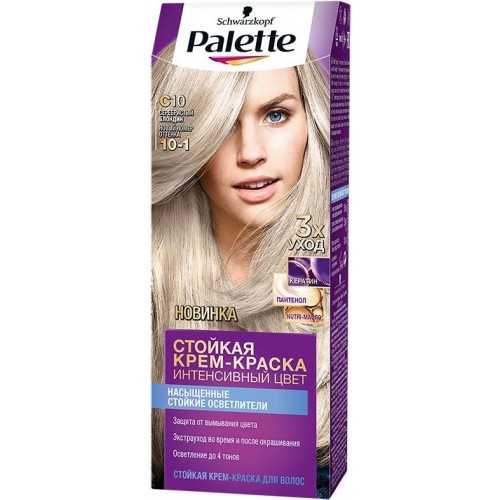 Краска для волос Palette C10 Серебристый блондин