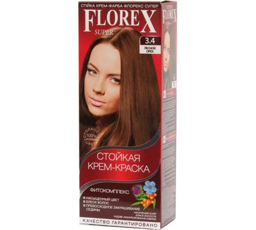 Краска для волос Florex Super 3.4 Лесной орех