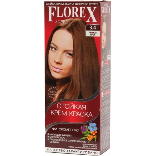 Краска для волос Florex Super 3.4 Лесной орех