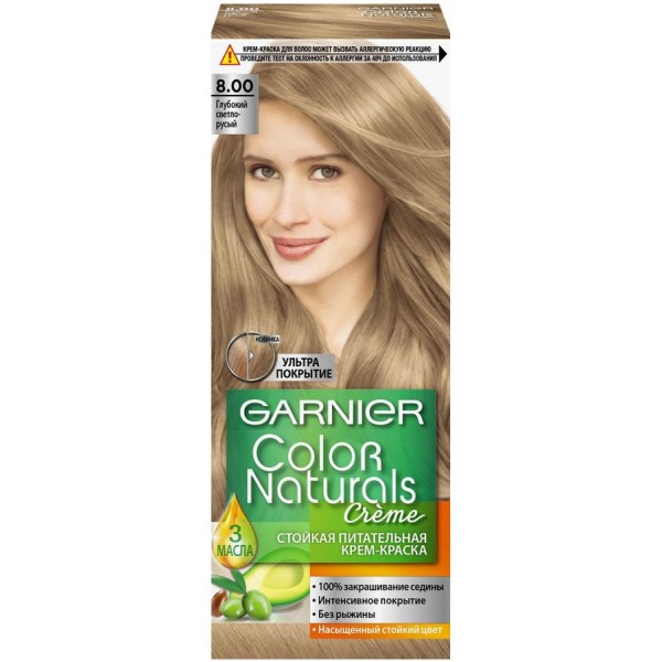 Краска для волос Garnier Color Naturals 8.00 Глубокий светло-русый Краска для волос Garnier Color Naturals 8.00 Глубокий светло-русый
