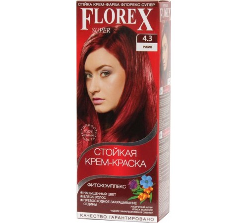 Краска для волос Florex Super 4.3 Рубин