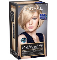 Краска для волос L'Oreal Preference Recital 9.1 Викинг Очень светло-русый пепельный