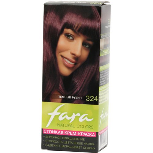 Краска для волос Fara Natural Colors 324 Темный рубин