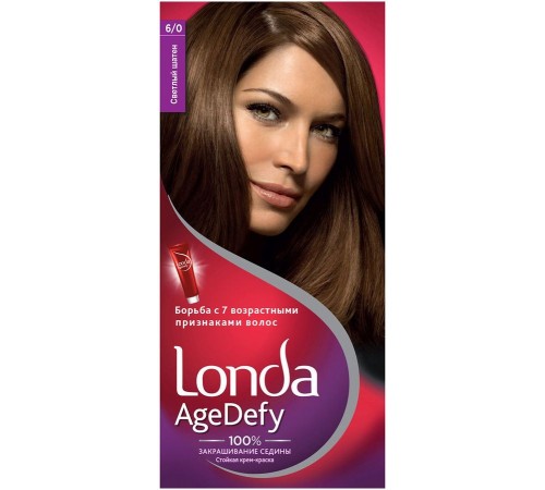 Краска для волос Londa AgeDefy 6/0 Светлый шатен