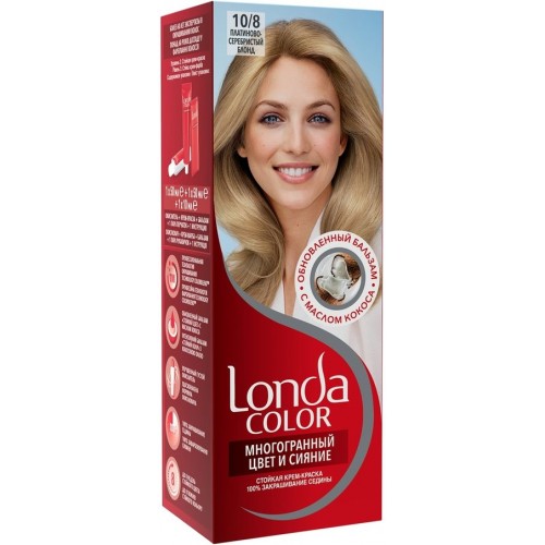 Краска для волос Londa Color 10/8 Платиново-серебристый блонд
